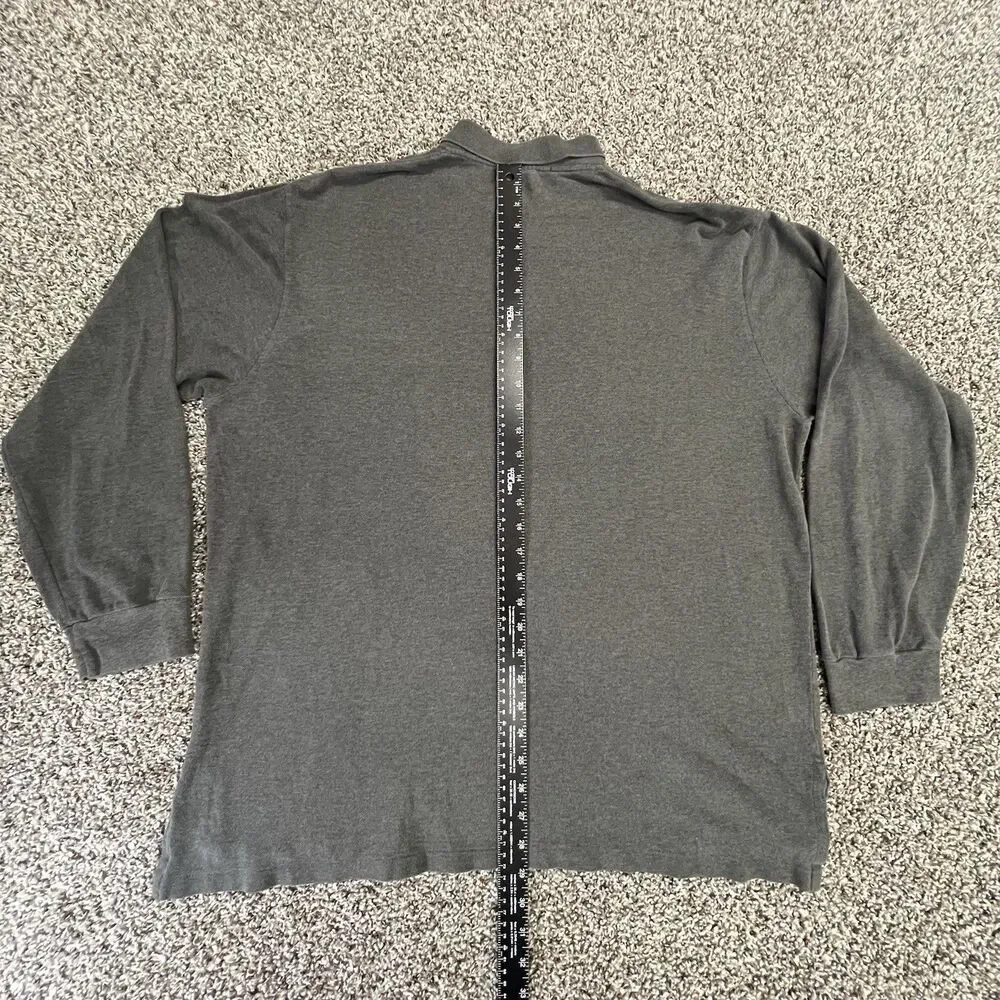 Vtg Ralph Lauren Polo Shirt Mens Extra Large XL Gray Long Sleeve  Pony Cotton